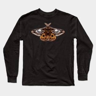 Moth sticker brown Long Sleeve T-Shirt